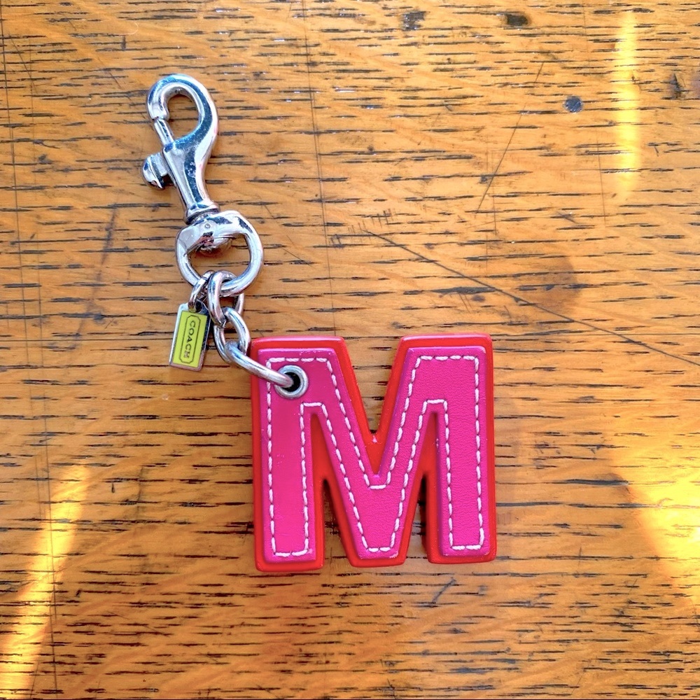 Rare Coach M Charm Keychain